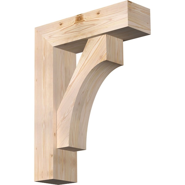 Ekena Millwork Westlake Block Smooth Bracket w/ Offset Brace, Douglas Fir, 7 1/2"W x 26"D x 34"H BKT0806X26X34WTL05SDF - main